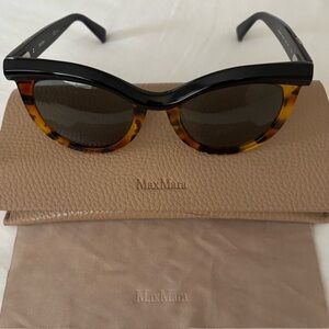 MaxMara Black and Tortoise Women's Sunglasses